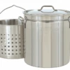 44-Qt. Stainless Stockpot With Lid, Basket -Barbecue Tool Store 1124 77073.1597085554.1500.1500