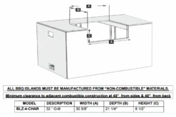 Blaze 32″ Built-in Charcoal Grill - BLZ-4-CHAR -Barbecue Tool Store Blaze tec drawings 89713.1683224904.1500.1500