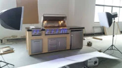 Bonfire 42" 5burner BBQ Island With Double Side Burner, Refrigerator