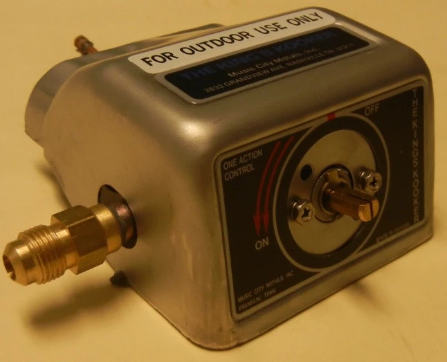 Kings Kooker Valve & Cover Assembly New Style With Hex Pilot Orifice W/O Knob 3 Kings Kooker Valve & Cover Assembly New Style With Hex Pilot Orifice W/O Knob