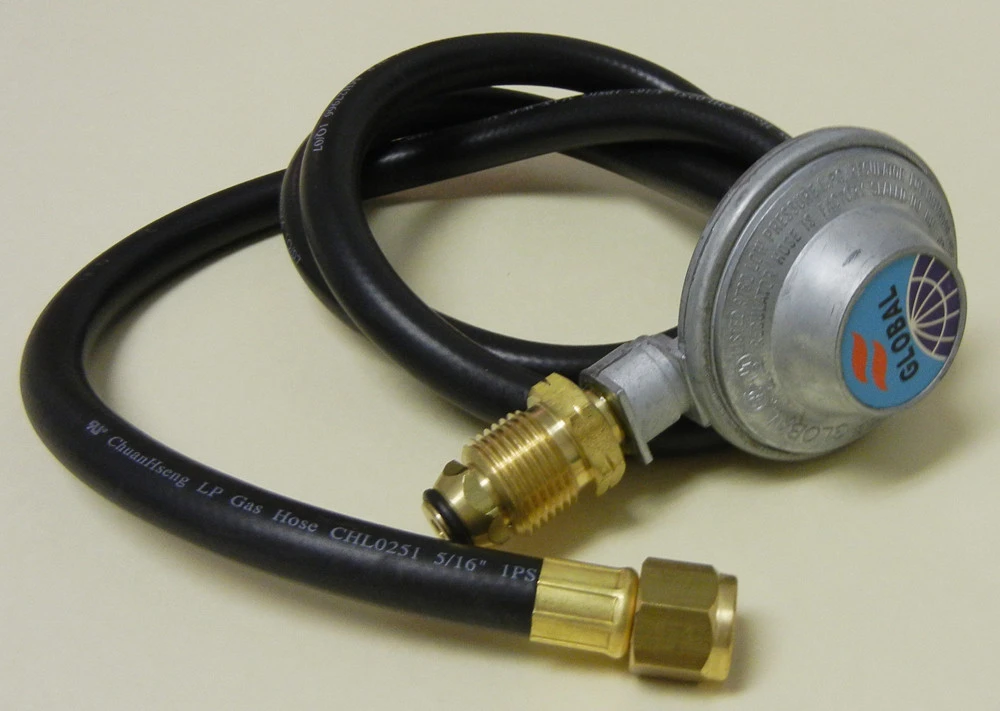 4-ft Hose And Lp Regulator For Kings Kooker With 501 Pol Fitting 3 4-ft Hose And Lp Regulator For Kings Kooker With 501 Pol Fitting