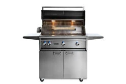 Lynx 36" Freestanding Grill - All Trident W/ Flametrak And Rotisserie - LF36ATRF -Barbecue Tool Store Lynx L36ATRF Lid Open 73814.1646054333.1500.1500