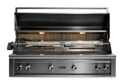 Lynx 54” Built-in Grill With 1 Trident Infrared Burner And 3 Ceramic Burners, Rotisserie - L54TR -Barbecue Tool Store Lynx L54TR Hood Open 62542.1644355376.1500.1500