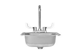 Summerset 15×15″ Stainless Drop In Sink With Hot/Cold Faucet - SSNK-15D -Barbecue Tool Store Summerset front view Sink 15 16820.1642779752.1500.1500