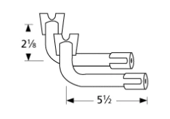 Charbroil Gas Grill Replacement L-shaped Venturi Pair